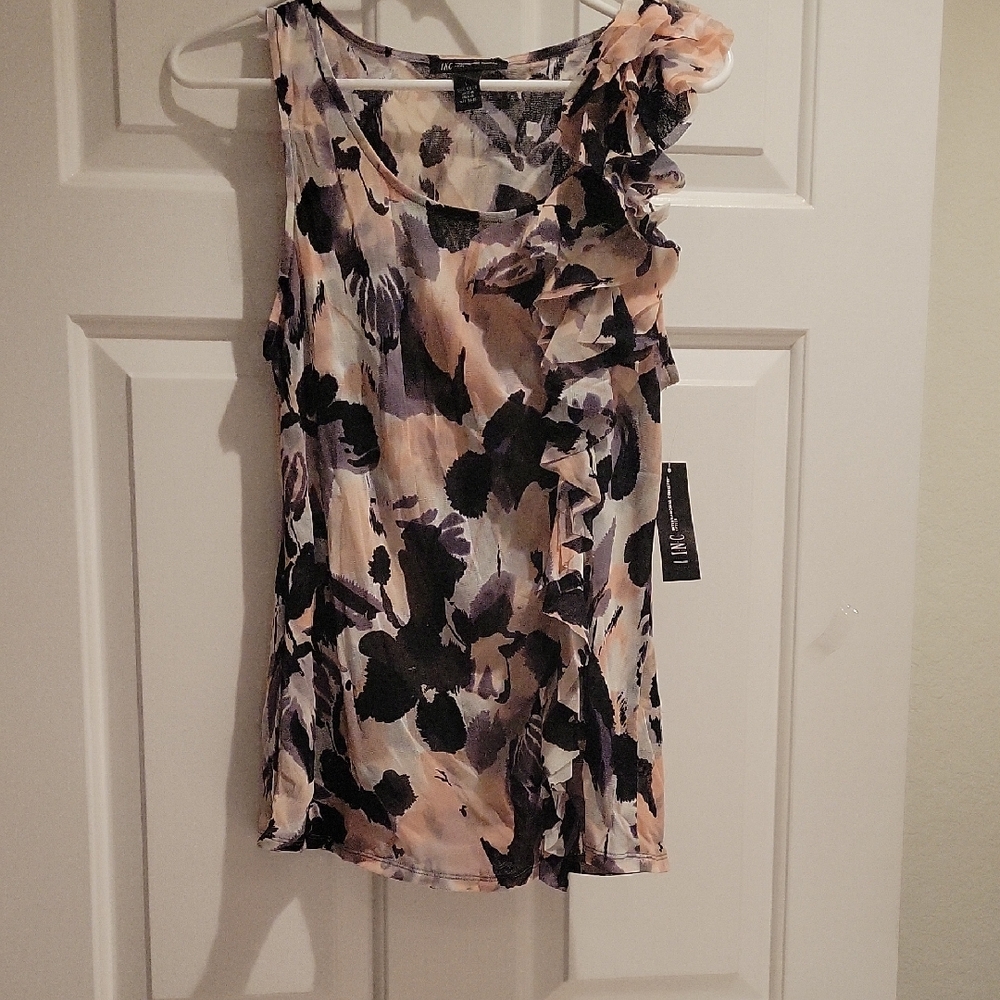 INC International Concepts Abstract Floral Top
